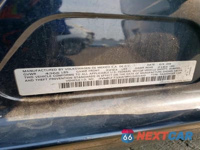 Zdjęcie 12 z 12 samochodu: 2009 VOLKSWAGEN JETTA SE VIN:3VWRZ71K69M150160 - miniatura