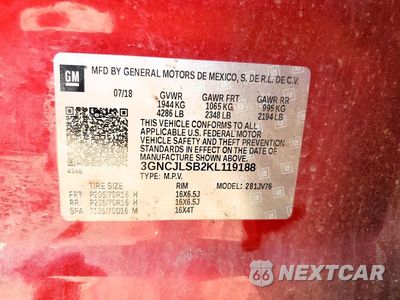 Zdjęcie 12 z 12 samochodu: 2019 CHEVROLET TRAX 1LT VIN:3GNCJLSB2KL119188 - miniatura