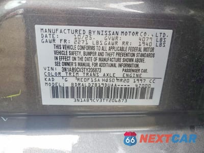 Zdjęcie 12 z 12 samochodu: 2026 NISSAN SENTRA SV VIN:3N1AB9CV3TY206873 - miniatura