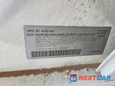 Zdjęcie 12 z 12 samochodu: 2009 AUDI A4 2.0T QUATTRO VIN:WAULF78K29A135060 - miniatura