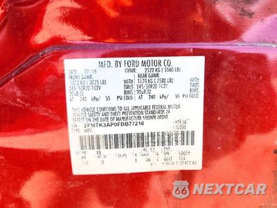 Zdjęcie 13 z 13 samochodu: 2015 FORD EDGE SPORT VIN:2FMTK3AP0FBB77218 - miniatura