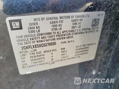 Zdjęcie 13 z 13 samochodu: 2012 GMC TERRAIN SLT VIN:2GKFLXE5XC6276605 - miniatura
