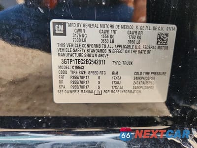 Zdjęcie 12 z 12 samochodu: 2014 GMC SIERRA C1500 VIN:3GTP1TEC2EG542011 - miniatura