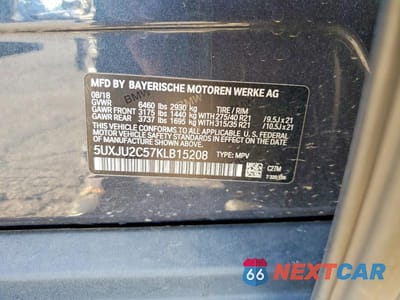 Zdjęcie 13 z 13 samochodu: 2019 BMW X5 XDRIVE50I VIN:5UXJU2C57KLB15208 - miniatura