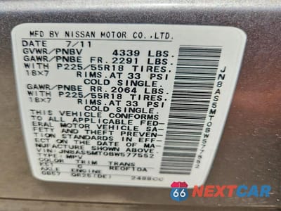 Zdjęcie 13 z 13 samochodu: 2011 NISSAN ROGUE S VIN:JN8AS5MT0BW577552 - miniatura