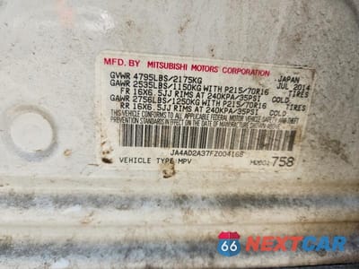 Zdjęcie 13 z 13 samochodu: 2015 MITSUBISHI OUTLANDER ES VIN:JA4AD2A37FZ004168 - miniatura