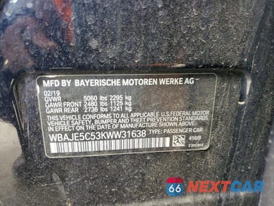 Zdjęcie 12 z 12 samochodu: 2019 BMW 540 I VIN:WBAJE5C53KWW31638 - miniatura