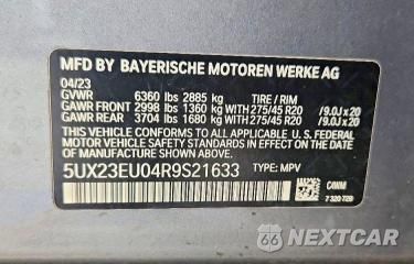Zdjęcie 12 z 12 samochodu: 2024 BMW X5 XDRIVE40I VIN:5UX23EU04R9S21633 - miniatura