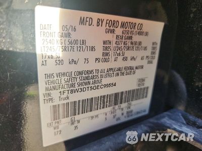 Zdjęcie 13 z 13 samochodu: 2016 FORD F350 SUPER DUTY VIN:1FT8W3DT5GEC99554 - miniatura