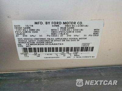 Zdjęcie 13 z 13 samochodu: 2019 FORD EXPLORER XLT VIN:1FM5K8D81KGA86763 - miniatura