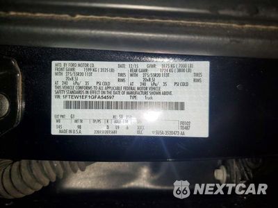 Zdjęcie 12 z 12 samochodu: 2016 FORD F150 SUPERCREW VIN:1FTEW1EF1GFA54597 - miniatura