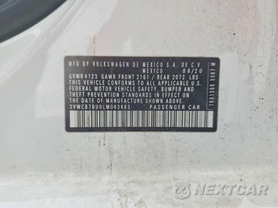 Zdjęcie 13 z 13 samochodu: 2020 VOLKSWAGEN JETTA S VIN:3VWCB7BU0LM063663 - miniatura