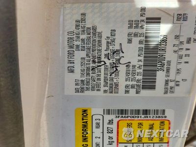 Zdjęcie 12 z 12 samochodu: 2018 FORD FUSION TITANIUM/PLATINUM VIN:3FA6P0D91JR123859 - miniatura