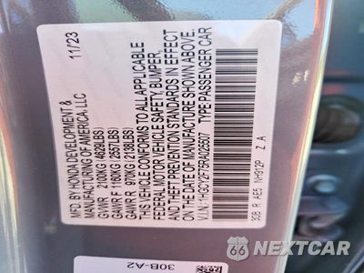 Zdjęcie 12 z 12 samochodu: 2024 HONDA ACCORD HYBRID SPORT-L VIN:1HGCY2F75RA025507 - miniatura
