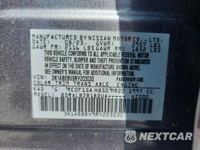 Zdjęcie 12 z 12 samochodu: 2024 NISSAN SENTRA S VIN:3N1AB8BV9RY203030 - miniatura