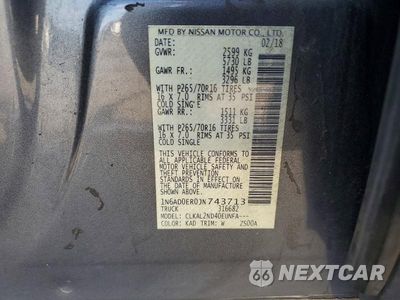 Zdjęcie 12 z 12 samochodu: 2018 NISSAN FRONTIER SV VIN:1N6AD0ER0JN743713 - miniatura