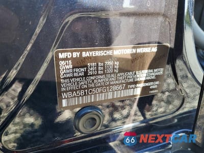 Zdjęcie 12 z 12 samochodu: 2015 BMW 535 I VIN:WBA5B1C50FG128667 - miniatura