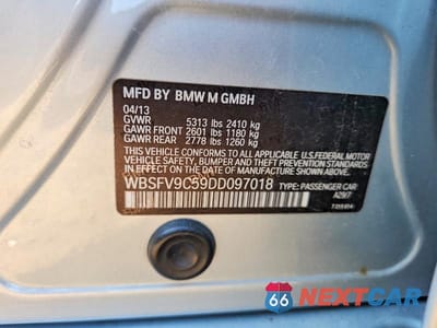 Zdjęcie 12 z 12 samochodu: 2013 BMW M5 VIN:WBSFV9C59DD097018 - miniatura