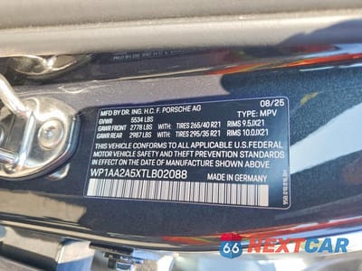 Zdjęcie 14 z 14 samochodu: 2026 PORSCHE MACAN BASE VIN:WP1AA2A5XTLB02088 - miniatura