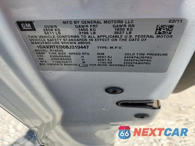 Zdjęcie 13 z 13 samochodu: 2011 GMC ACADIA DENALI VIN:1GKKRTED6BJ319447 - miniatura