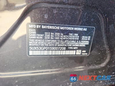 Zdjęcie 12 z 12 samochodu: 2025 BMW X3 30 XDRIVE VIN:5UX53GP01S9007208 - miniatura