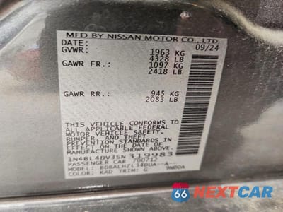 Zdjęcie 12 z 12 samochodu: 2025 NISSAN ALTIMA SV VIN:1N4BL4DV3SN319983 - miniatura