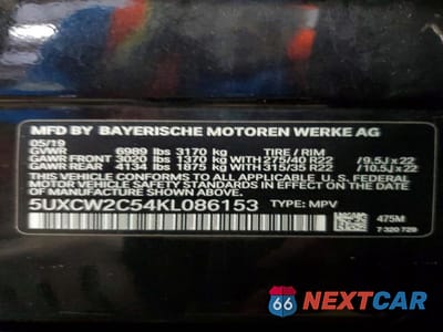 Zdjęcie 13 z 13 samochodu: 2019 BMW X7 XDRIVE40I VIN:5UXCW2C54KL086153 - miniatura