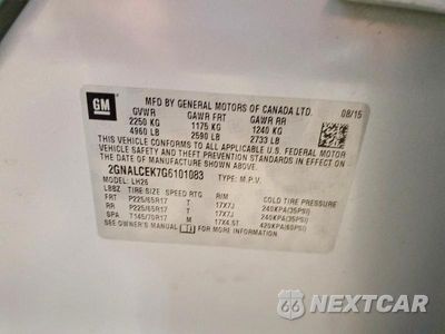 Zdjęcie 13 z 13 samochodu: 2016 CHEVROLET EQUINOX LT VIN:2GNALCEK7G6101083 - miniatura