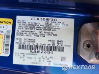 Zdjęcie 12 z 12 samochodu: 2017 FORD MUSTANG VIN:1FA6P8TH6H5340019 - miniatura