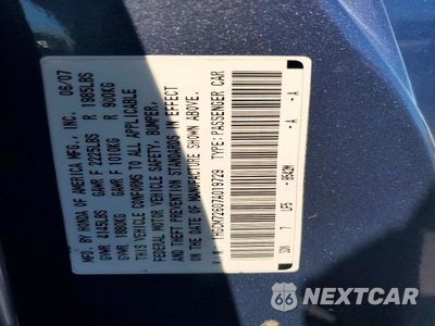 Zdjęcie 12 z 12 samochodu: 2007 HONDA ACCORD EX VIN:1HGCM72607A019729 - miniatura