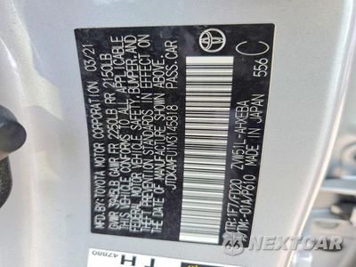 Zdjęcie 12 z 12 samochodu: 2021 TOYOTA PRIUS LE VIN:JTDKAMFU1M3145818 - miniatura