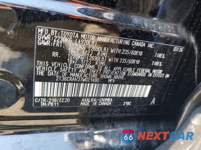 Zdjęcie 13 z 13 samochodu: 2026 TOYOTA RAV4 XLE PREMIUM VIN:2T36CRAV3TW021490 - miniatura