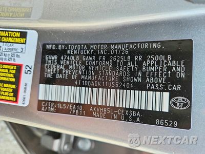 Zdjęcie 12 z 12 samochodu: 2026 TOYOTA CAMRY SE VIN:4T1DBADK1TU552404 - miniatura