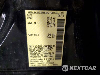 Zdjęcie 12 z 12 samochodu: 2014 NISSAN ALTIMA 2.5 VIN:1N4AL3AP9EC111912 - miniatura