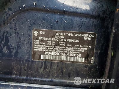 Zdjęcie 12 z 12 samochodu: 2017 BMW 330 XI VIN:WBA8D9G58HNU60158 - miniatura
