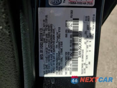 Zdjęcie 12 z 12 samochodu: 2012 LINCOLN MKZ VIN:3LNHL2GC7CR835518 - miniatura