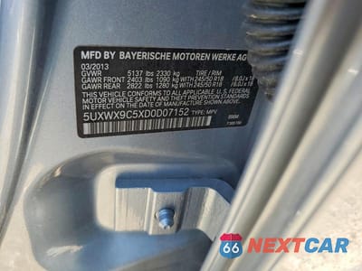 Zdjęcie 13 z 13 samochodu: 2013 BMW X3 XDRIVE28I VIN:5UXWX9C5XD0D07152 - miniatura