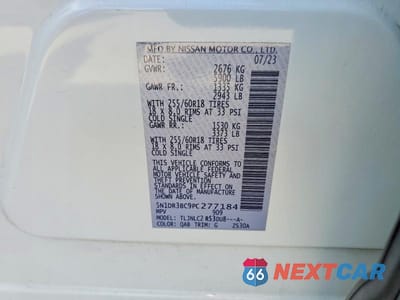 Zdjęcie 14 z 14 samochodu: 2023 NISSAN PATHFINDER SV VIN:5N1DR3BC9PC277184 - miniatura