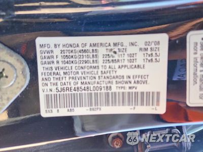 Zdjęcie 13 z 13 samochodu: 2008 HONDA CR-V EX VIN:5J6RE48548L009188 - miniatura