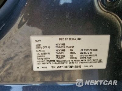 Zdjęcie 13 z 13 samochodu: 2022 TESLA MODEL Y VIN:7SAYGDEF9NF461955 - miniatura