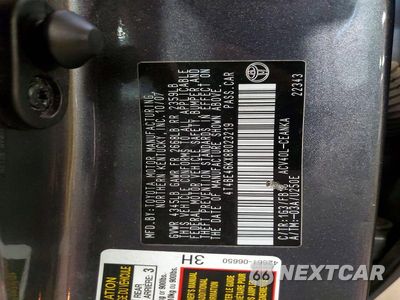 Zdjęcie 12 z 12 samochodu: 2008 TOYOTA CAMRY LE VIN:4T4BE46KX8R023219 - miniatura