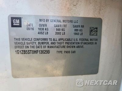 Zdjęcie 12 z 12 samochodu: 2017 CHEVROLET MALIBU LS VIN:1G1ZB5ST8HF136299 - miniatura