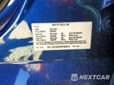Zdjęcie 12 z 12 samochodu: 2024 TESLA MODEL Y VIN:7SAYGAEE9RF983478 - miniatura