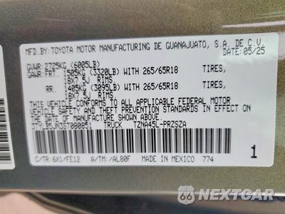 Zdjęcie 12 z 12 samochodu: 2025 TOYOTA TACOMA SR5 VIN:3TYLB5JN3ST080851 - miniatura