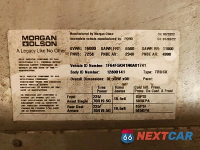 Zdjęcie 13 z 13 samochodu: 2022 FORD F59 DELIVERY TRUCK VIN:1F64F5KN1N0A01741 - miniatura