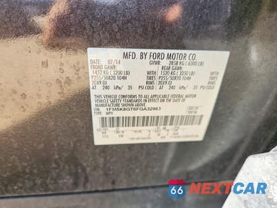 Zdjęcie 12 z 12 samochodu: 2015 FORD EXPLORER SPORT VIN:1FM5K8GT6FGA32963 - miniatura