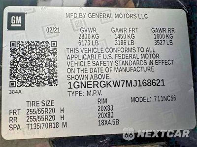 Zdjęcie 15 z 15 samochodu: 2021 CHEVROLET TRAVERSE LT VIN:1GNERGKW7MJ168621 - miniatura