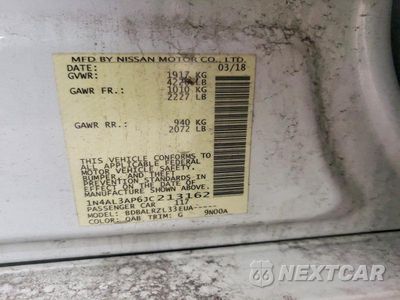 Zdjęcie 12 z 12 samochodu: 2018 NISSAN ALTIMA 2.5 SL VIN:1N4AL3AP6JC213162 - miniatura