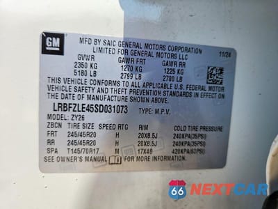 Zdjęcie 13 z 13 samochodu: 2025 BUICK ENVISION SPORT TOURING VIN:LRBFZLE45SD031073 - miniatura