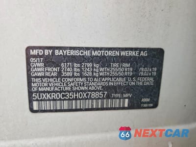 Zdjęcie 13 z 13 samochodu: 2017 BMW X5 XDRIVE35I VIN:5UXKR0C35H0X78857 - miniatura